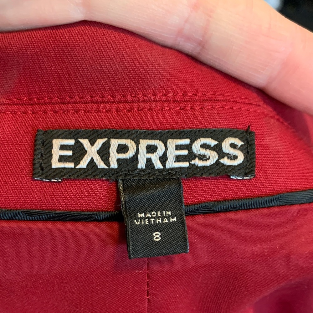 Women’s Red Single-Button Blazer - Picture 5 of 5